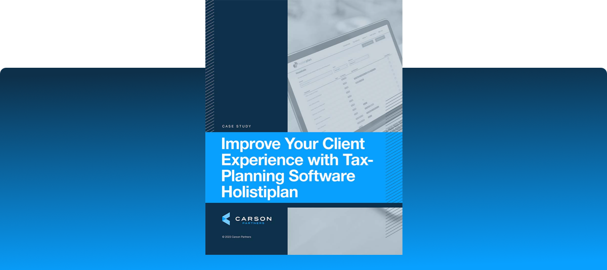 Tax Planning Software Holistiplan Comes to Carson Tax Planning Software Holistiplan Comes to Carson